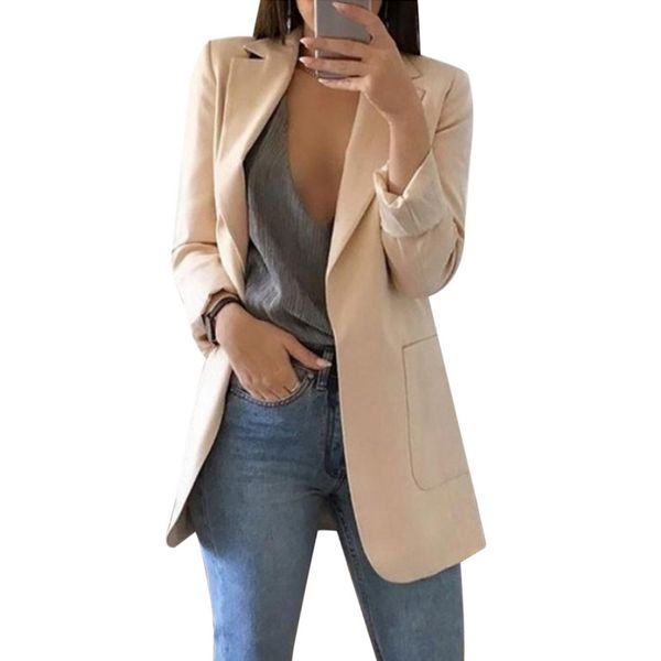 lasperal spring women blazer fashion solid long sleeve cardigan jacket suit vintage turn-down collar outwear ladies blazer top, White;black
lasperal spring women blazer fashion solid long sleeve cardigan jacket suit vintage turn-down collar outwear ladies blazer top, White;black