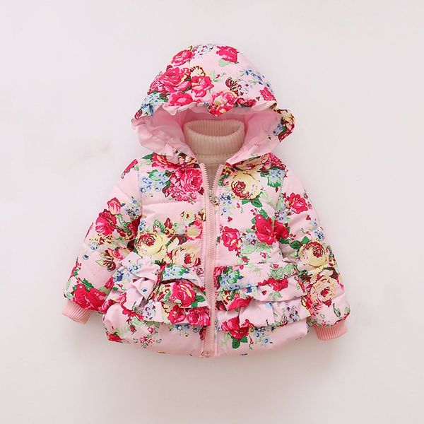 Winter Girls Hooded Jacket Printed Flowers Zipper Winter Coat For Girls Kids Padded Jacket Casual Children's Outerwear, Red
Winter Girls Hooded Jacket Printed Flowers Zipper Winter Coat For Girls Kids Padded Jacket Casual Children's Outerwear, Red
