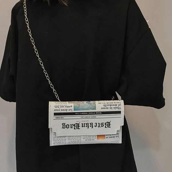 newspapers envelope bag women fashion crossbody bags personality chain handbag newspaper modeling shoulder bag casual clutches
newspapers envelope bag women fashion crossbody bags personality chain handbag newspaper modeling shoulder bag casual clutches
