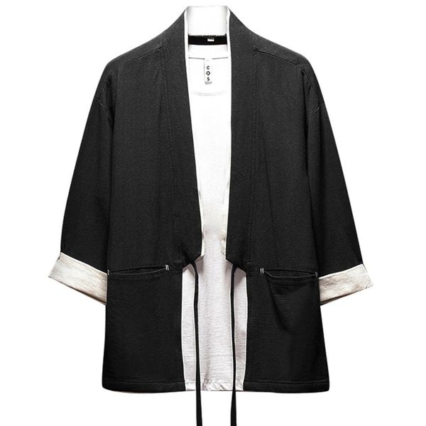 summer harajuku blouse men man kimono cardigan japanese solid color with pocket loose male blusas mujer de moda 5.2a, White;black
summer harajuku blouse men man kimono cardigan japanese solid color with pocket loose male blusas mujer de moda 5.2a, White;black