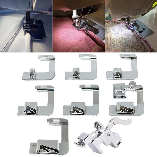 30# 8pcs/set domestic sewing machine foot presser rolled hem feet for brother singer sewing machine accessories, Black
30# 8pcs/set domestic sewing machine foot presser rolled hem feet for brother singer sewing machine accessories, Black