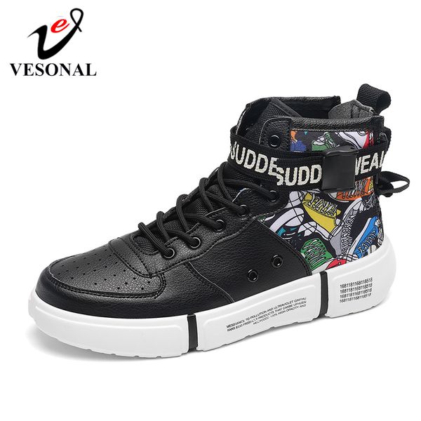 vesonal 2020 spring hip hop high leather sneakers men shoes casual print lightweight rock breathable male footwear street, Black
vesonal 2020 spring hip hop high leather sneakers men shoes casual print lightweight rock breathable male footwear street, Black