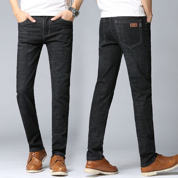 mens designer jeans straight slim stretch black business casual pants fashiont1z2, Blue
mens designer jeans straight slim stretch black business casual pants fashiont1z2, Blue