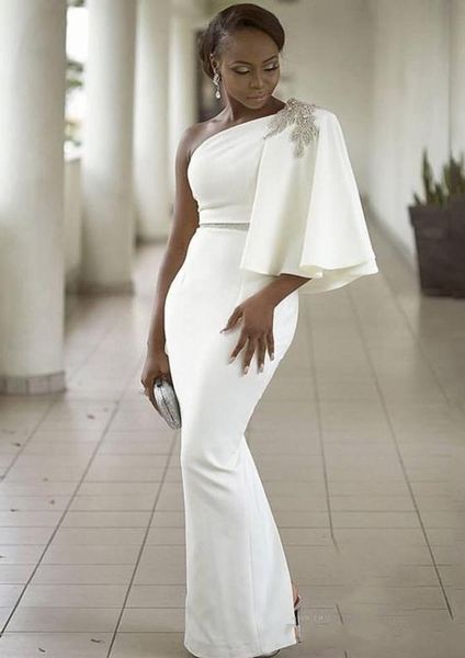 custom made modern white elegant one shoulder evening gowns satin mermaid prom dresses south african women formal party vestidos, Black;red
custom made modern white elegant one shoulder evening gowns satin mermaid prom dresses south african women formal party vestidos, Black;red