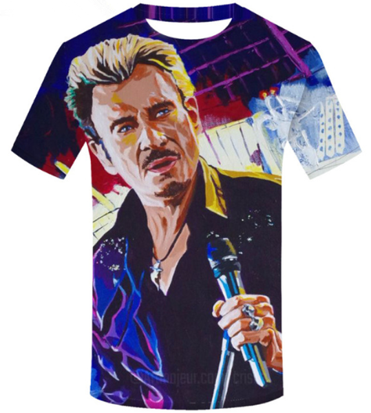 fashion johnny hallyday rock star t- shirt 3d print men/womens funny summer round collar short sleeve casual k785, White;black
fashion johnny hallyday rock star t- shirt 3d print men/womens funny summer round collar short sleeve casual k785, White;black
