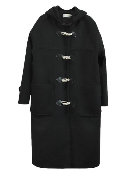 women's wool & blends women winter horn buckle jacket fashion loose female hooded woolen overcoat coat black warm plus cotton
women's wool & blends women winter horn buckle jacket fashion loose female hooded woolen overcoat coat black warm plus cotton