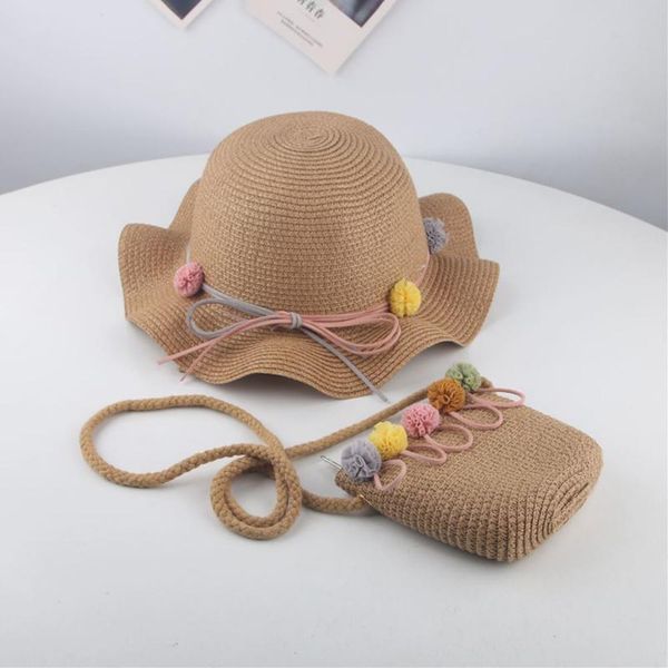 sanwood kids baby girl anti-uv straw hat children summer visor beach wavy sunhat cap bag, Yellow
sanwood kids baby girl anti-uv straw hat children summer visor beach wavy sunhat cap bag, Yellow