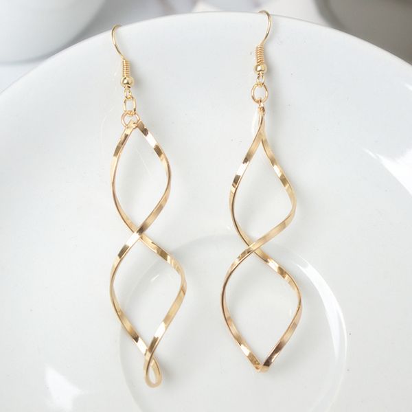 e0247 fashion double loop drop earrings for women long wave dangle earrings statement wedding jewelry wholesale, Silver
e0247 fashion double loop drop earrings for women long wave dangle earrings statement wedding jewelry wholesale, Silver