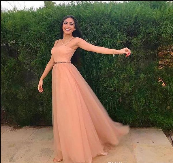 2020 simple spaghetti chiffon prom dresses spaghetti straps beading belt custom made dresses evening wear a line sleeveless party gowns, Black
2020 simple spaghetti chiffon prom dresses spaghetti straps beading belt custom made dresses evening wear a line sleeveless party gowns, Black