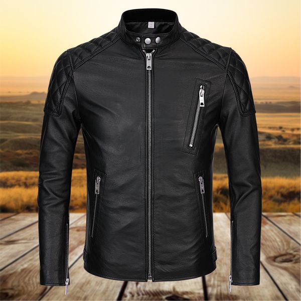 brand 2019 new cow leather jacket men designer luxury moto &biker leather jacket young fashion real genuine coat men, Black
brand 2019 new cow leather jacket men designer luxury moto &biker leather jacket young fashion real genuine coat men, Black