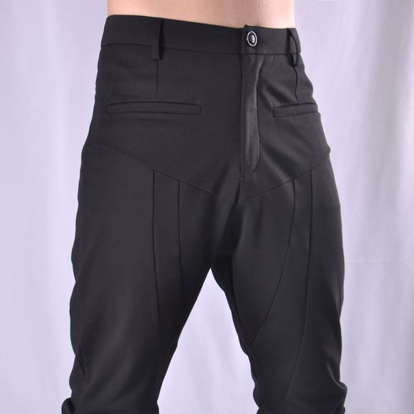 2018 new men's clothing hair stylist fashion elastic harem pants loose cross pants plus size singer costumes m-3xl, Black
2018 new men's clothing hair stylist fashion elastic harem pants loose cross pants plus size singer costumes m-3xl, Black