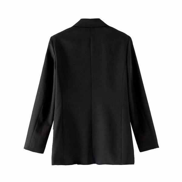 western style 2019 autumn women's dress new products casual slimming long sleeve double breasted suit coat elegant suit, Black;white
western style 2019 autumn women's dress new products casual slimming long sleeve double breasted suit coat elegant suit, Black;white