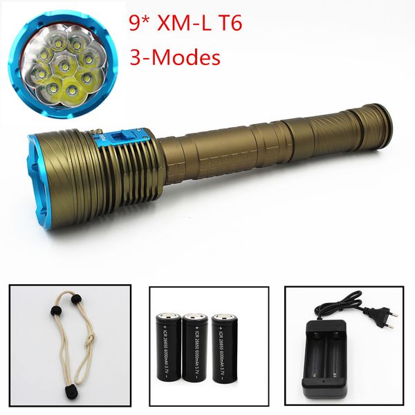 2019 лучшие продажи продукты китай оптовая хорошее качество 9x cree xm-l t6 3 * 18650 батарея ip68 дайвинг светодиодный фонарик
2019 лучшие продажи продукты китай оптовая хорошее качество 9x cree xm-l t6 3 * 18650 батарея ip68 дайвинг светодиодный фонарик