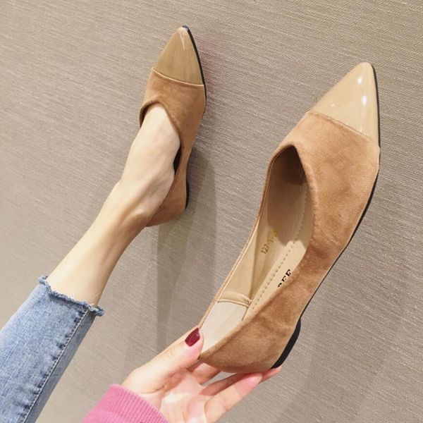 2020 spring autumn women single flats japanned leather pointed toe shallow mouth flock ballerina shoes woman big size loafers, Black
2020 spring autumn women single flats japanned leather pointed toe shallow mouth flock ballerina shoes woman big size loafers, Black