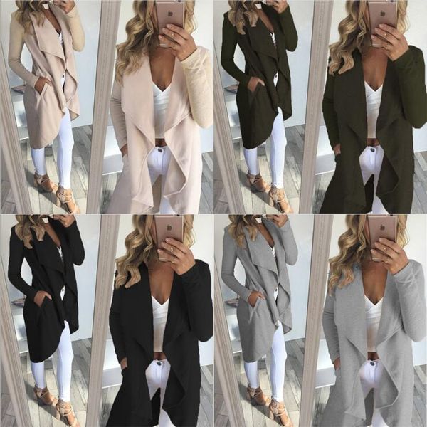 women irregular coat cardigan 4 colors long sleeve wool solid color jackets casual long outerwear overcoat ooa5974, Black
women irregular coat cardigan 4 colors long sleeve wool solid color jackets casual long outerwear overcoat ooa5974, Black