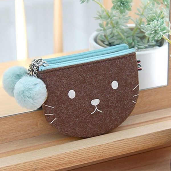 new style wallet women's cute students korean-style purse wallet hipster coin bag felt zipper, Black
new style wallet women's cute students korean-style purse wallet hipster coin bag felt zipper, Black
