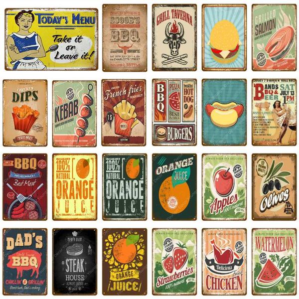 bbq pizza dog burgers metal signs vintage metal poster plates for bar pub kitchen party decor retro wall painting plaque
bbq pizza dog burgers metal signs vintage metal poster plates for bar pub kitchen party decor retro wall painting plaque