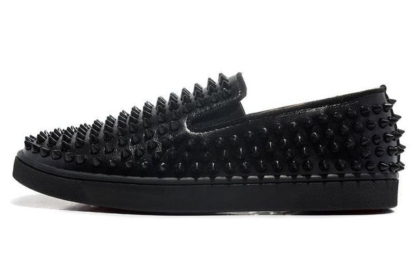 luxury designer brand red bottoms men women studded spikes flats shoes wedding party lovers genuine leather casual sneakers cs10, Black
luxury designer brand red bottoms men women studded spikes flats shoes wedding party lovers genuine leather casual sneakers cs10, Black