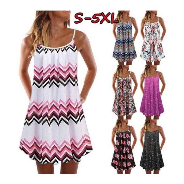 women's ladies casual floral printing round neck ruffles sleeveless summer loose fitting strap big swing mini dress, Black;gray
women's ladies casual floral printing round neck ruffles sleeveless summer loose fitting strap big swing mini dress, Black;gray