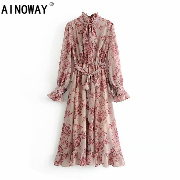 vintage chic women floral print sashes ruffled pleated chiffon dresses ladies long sleeve ruffled lace-up midi dress vestidos, Black;gray
vintage chic women floral print sashes ruffled pleated chiffon dresses ladies long sleeve ruffled lace-up midi dress vestidos, Black;gray