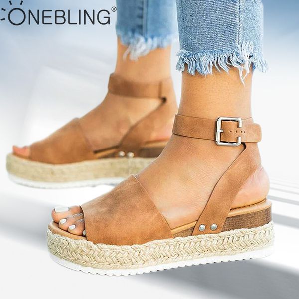 один bling плюс размер клинья сандалии лодыжки ремень женщин высокая платформа летняя обувь 2019 espadrilles дамы плоские сандалии открыть t, Black
один bling плюс размер клинья сандалии лодыжки ремень женщин высокая платформа летняя обувь 2019 espadrilles дамы плоские сандалии открыть t, Black