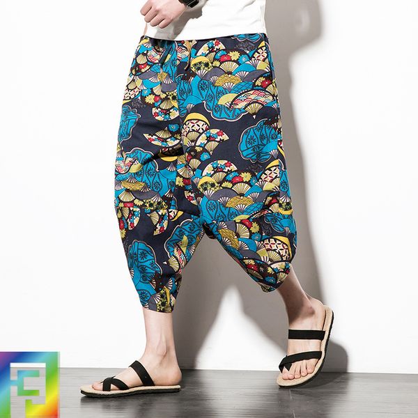 summer chinese style men's bloomers wide leg pants loose cotton and linen plus size cropped harem pants sarouel homme trousers, Black
summer chinese style men's bloomers wide leg pants loose cotton and linen plus size cropped harem pants sarouel homme trousers, Black