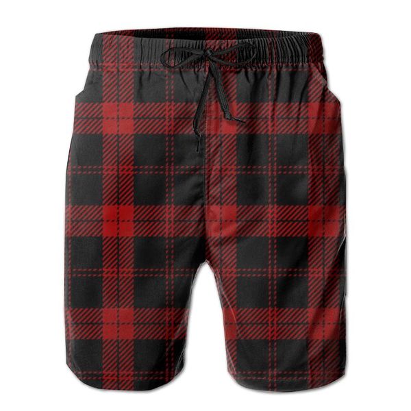 men's beach short swim shorts black red tartan plaid scottish pattern surfing maillot de bain sport men's board shorts swimwear, White;black
men's beach short swim shorts black red tartan plaid scottish pattern surfing maillot de bain sport men's board shorts swimwear, White;black