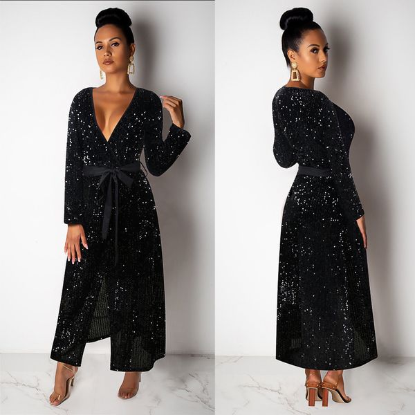splicing sequins v-neck long-sleeved dress strap bib party evening dress casual dresses nightclub skirts, Black;gray
splicing sequins v-neck long-sleeved dress strap bib party evening dress casual dresses nightclub skirts, Black;gray