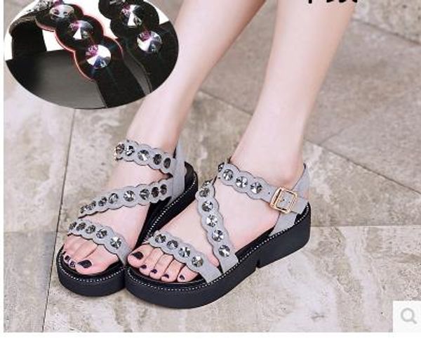 the diamond thick bottom female sandals new summer peep-toe fashion sandals prevent slippery outside wear female, Black
the diamond thick bottom female sandals new summer peep-toe fashion sandals prevent slippery outside wear female, Black
