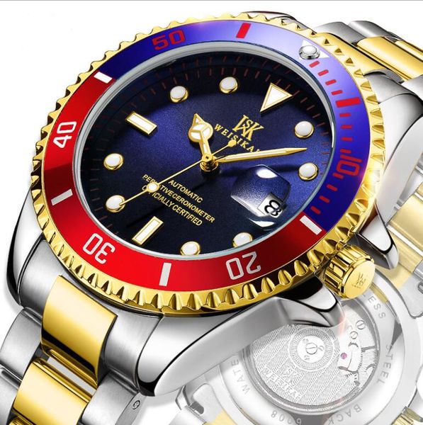luxury watch fashion men automatic watch silver strap blue stainless mens mechanical orologio di lusso wristwatch, Slivery;brown
luxury watch fashion men automatic watch silver strap blue stainless mens mechanical orologio di lusso wristwatch, Slivery;brown