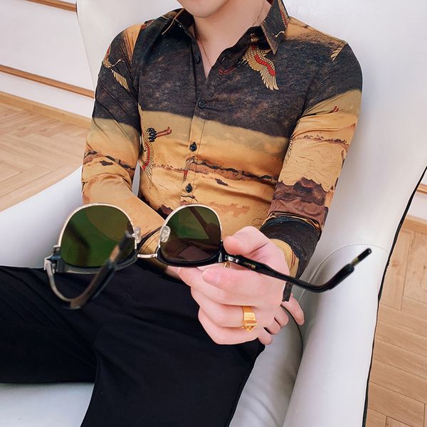 brand-clothing mens clothing printing soft men shirt long sleeve mens party shirts casual slim fit men clothes, White;black
brand-clothing mens clothing printing soft men shirt long sleeve mens party shirts casual slim fit men clothes, White;black