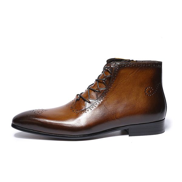2019 spring autumn fashion genuine leather ankle boots high lace up zipper formal shoes male zip strap boots
2019 spring autumn fashion genuine leather ankle boots high lace up zipper formal shoes male zip strap boots