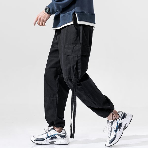 streewear joggers men ribbons cotton casual men pants solid 2020 spring ankle-length trousers, Black
streewear joggers men ribbons cotton casual men pants solid 2020 spring ankle-length trousers, Black