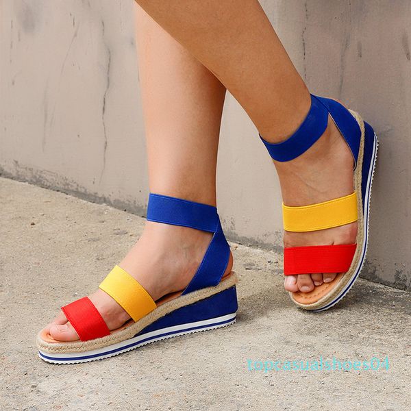 summer women's sandals ladies shoes casual slip on wedges platform hemp woman strap cross cool girls 2020 fashion female comfort t04, Black
summer women's sandals ladies shoes casual slip on wedges platform hemp woman strap cross cool girls 2020 fashion female comfort t04, Black