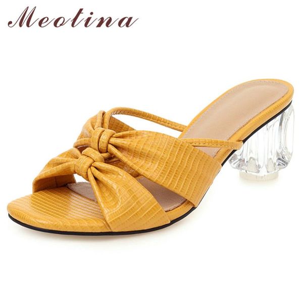 meotina summer slides women shoes elegant bow thick high heel shoes transparent cutout open toe slippers lady sandals size 34-43, Black
meotina summer slides women shoes elegant bow thick high heel shoes transparent cutout open toe slippers lady sandals size 34-43, Black