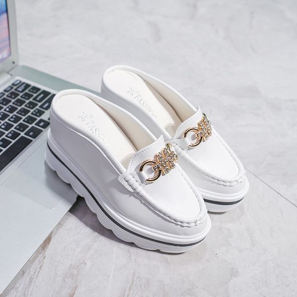 2018 summer women leather half slippers and sandals shoes platform sandals shoes floral wedges platform woman 3119, Black
2018 summer women leather half slippers and sandals shoes platform sandals shoes floral wedges platform woman 3119, Black