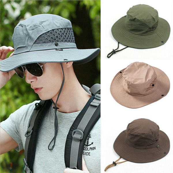 summer men's sun hat bucket fishing hiking cap wide brim uv protection hat, Black;white
summer men's sun hat bucket fishing hiking cap wide brim uv protection hat, Black;white