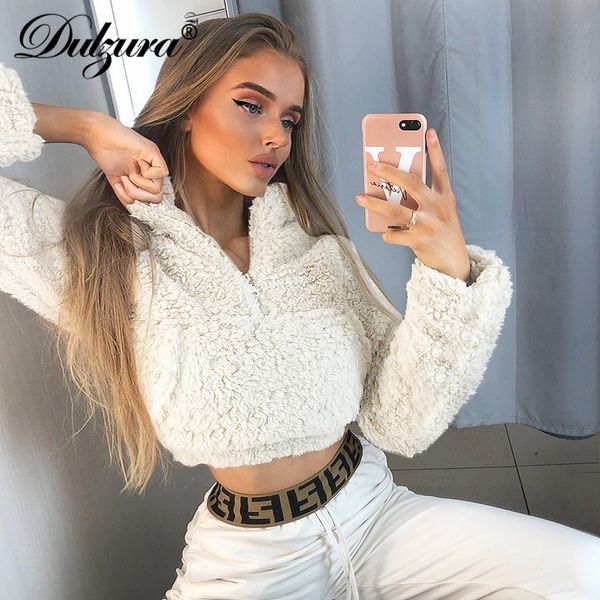 dulzura 2019 autumn winter women sweatshirt coat pullover lambswool teddy crop streetwear casual korean clothes high neck, Black
dulzura 2019 autumn winter women sweatshirt coat pullover lambswool teddy crop streetwear casual korean clothes high neck, Black