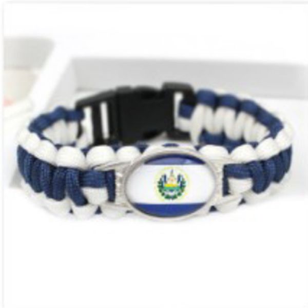 new arrival salvador flag charm paracord survival bracelets & bangles 18*25mm cabochon sport fashion bracelets jewelry 10pcs/lot, Golden;silver
new arrival salvador flag charm paracord survival bracelets & bangles 18*25mm cabochon sport fashion bracelets jewelry 10pcs/lot, Golden;silver