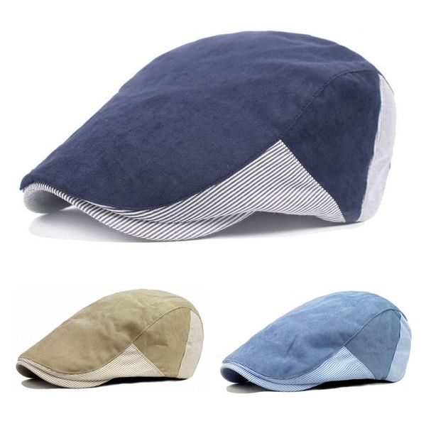 Adult Unisex Cotton Berets Cap Adjustable Stripe Patchwork Design Duckbill Newsboy Hat for Men Woman CS-113
Adult Unisex Cotton Berets Cap Adjustable Stripe Patchwork Design Duckbill Newsboy Hat for Men Woman CS-113