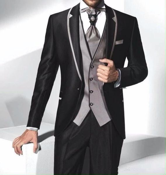new groom tuxedos groomsmen one button black man suit wedding men's blazer suits custom made (jacket+pants+vest+tie) 1373, Black;gray
new groom tuxedos groomsmen one button black man suit wedding men's blazer suits custom made (jacket+pants+vest+tie) 1373, Black;gray