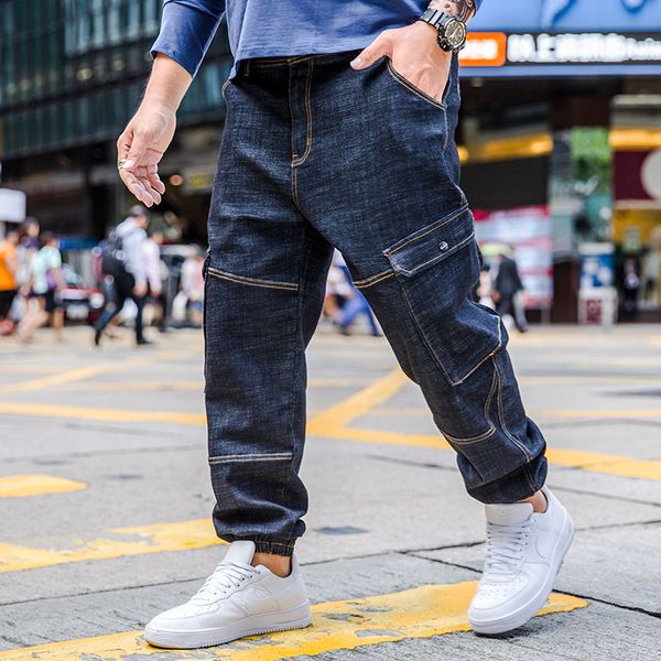 plus size 30-40 42 44 46 new design men's casual harem jeans fashion men washed big pocket denim pants hip hop sportswear pants, Blue
plus size 30-40 42 44 46 new design men's casual harem jeans fashion men washed big pocket denim pants hip hop sportswear pants, Blue