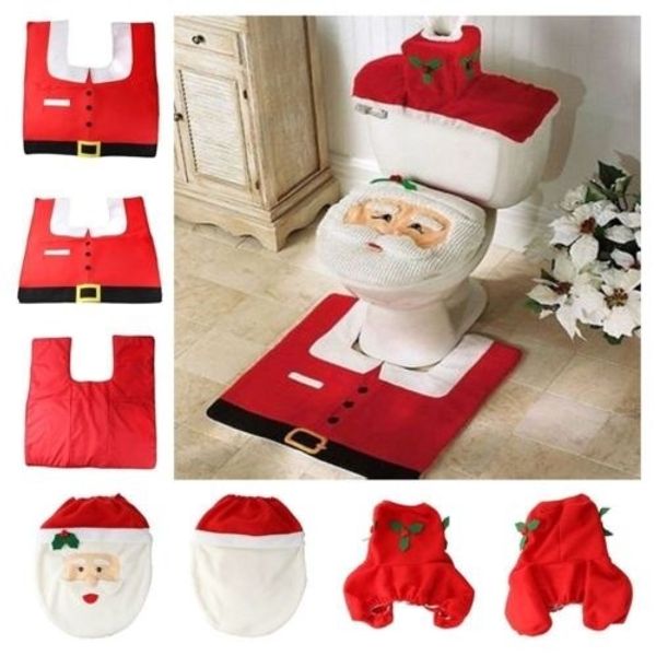household christmas santa claus cloth toilet foot pad cover toilet seat cover radiator cap cover decorations bathroom set
household christmas santa claus cloth toilet foot pad cover toilet seat cover radiator cap cover decorations bathroom set