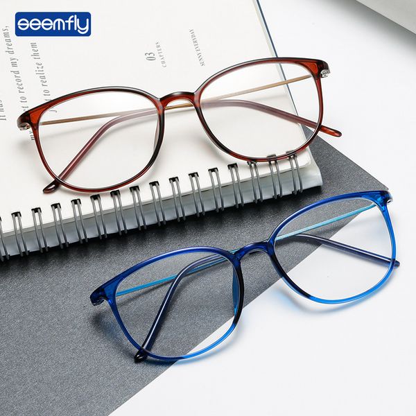 seemfly tr90 myopic glasses blue film anti-blue ray reading glasses fashion urltra-light frame men women nearsighted eyeglasses, White;black 
seemfly tr90 myopic glasses blue film anti-blue ray reading glasses fashion urltra-light frame men women nearsighted eyeglasses, White;black