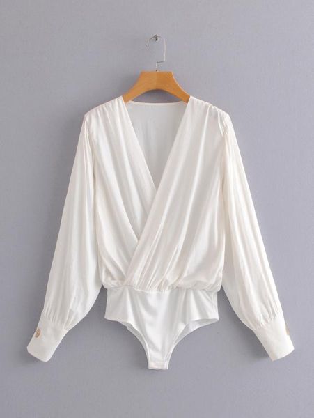 2018 autumn europe and america women's dress cross long sleeve solid color onesie women's 1870, White
2018 autumn europe and america women's dress cross long sleeve solid color onesie women's 1870, White