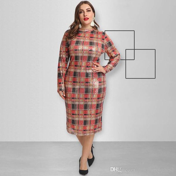 sequins plaid womens designer dress fashion long sleeve casual bodycon dress plus size spring party dress, Black;gray
sequins plaid womens designer dress fashion long sleeve casual bodycon dress plus size spring party dress, Black;gray