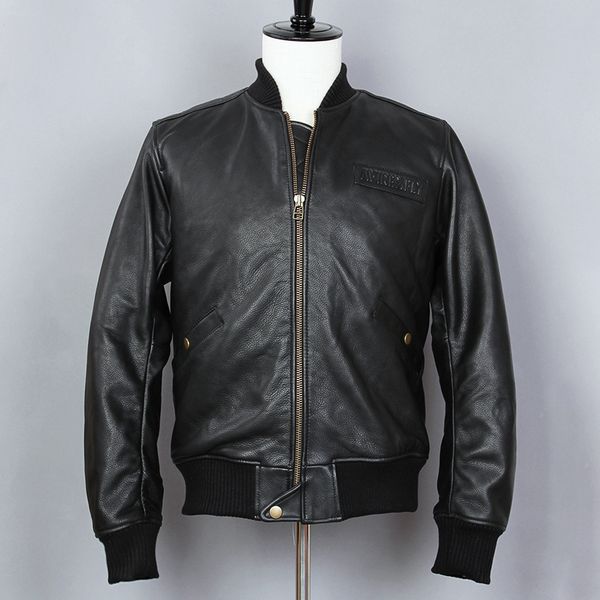 avirex jacket genuine leather jacket men slim fit stand collar cowskin baseball short black casual coat
avirex jacket genuine leather jacket men slim fit stand collar cowskin baseball short black casual coat