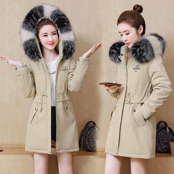 cotton coat women's 2019 new style thick plus velvet cotton overcoat mid-length large fur collar waist hugging hooded students c, Blue;black
cotton coat women's 2019 new style thick plus velvet cotton overcoat mid-length large fur collar waist hugging hooded students c, Blue;black