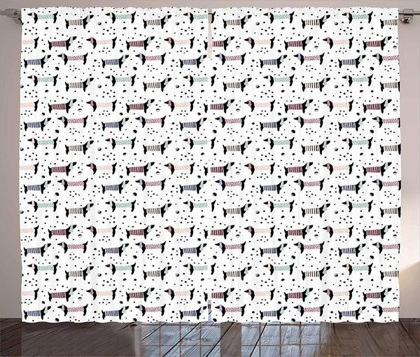 dog curtains living room bedroom multicolor window drapes for kitchen hand drawn dachshund silhouettes on monochrome dotted
dog curtains living room bedroom multicolor window drapes for kitchen hand drawn dachshund silhouettes on monochrome dotted