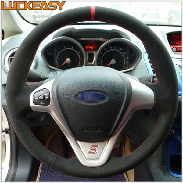 black suede hand-stitched car steering wheel cover for new fiesta st escort ecosport
black suede hand-stitched car steering wheel cover for new fiesta st escort ecosport